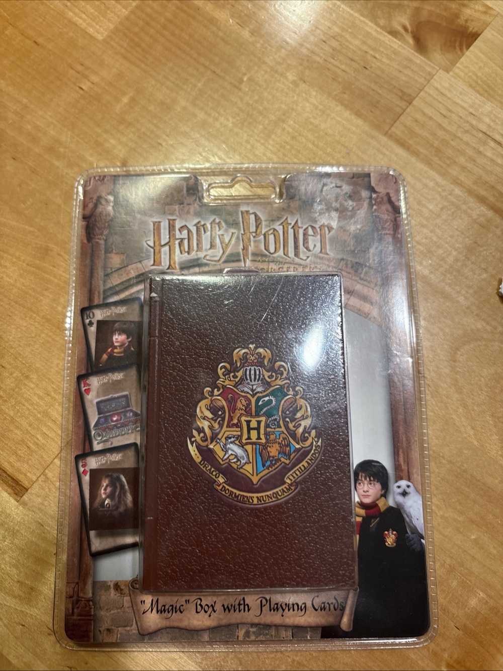 Warner Bros. Harry Potter Brown Crest Magic Box with Playing Cards